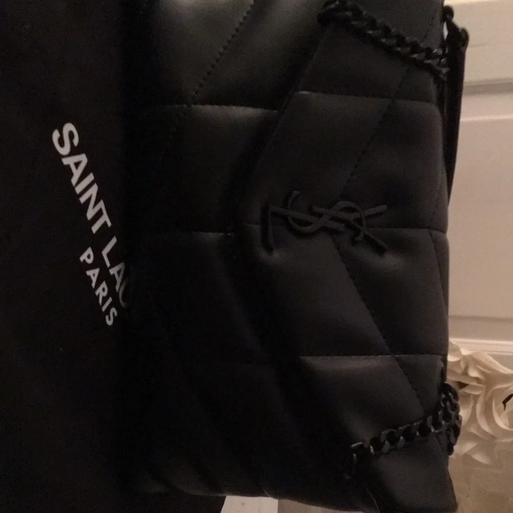 Black Quilted Leather Crossbody Bag - Picture 6 of 6